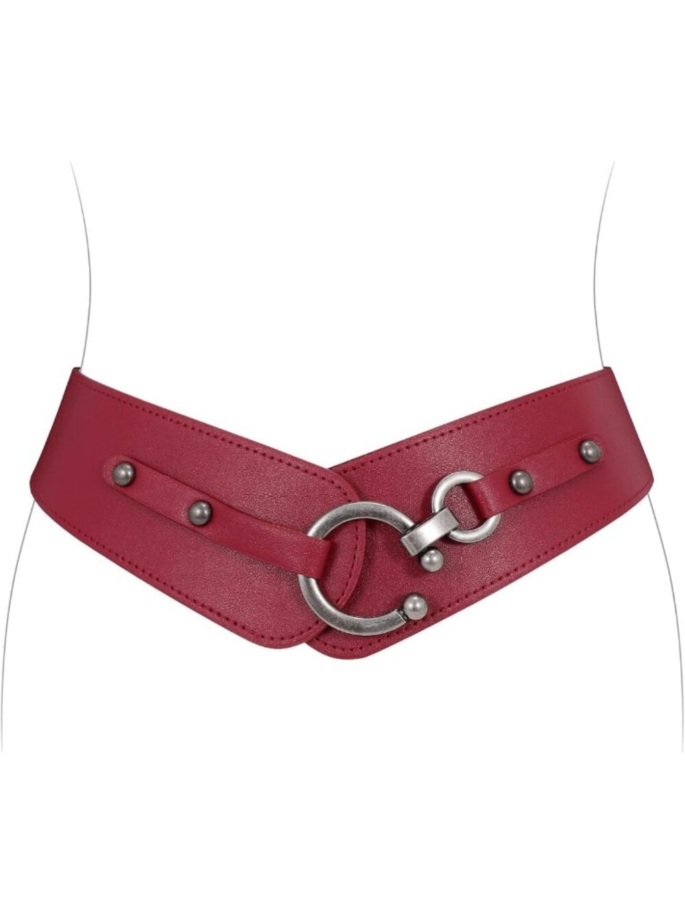 Vintage Stretchy Wide Belt for Dresses & Coats - Elastic Cinch Belt for Women